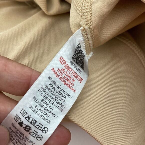 Pink Soda Sport Women's Nude Elastic Waistband High Waist Leggings Size Medium - Picture 12 of 12